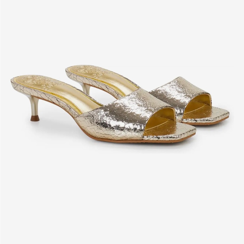 Vince Camuto Gold Kitten Heels